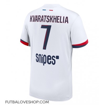 Dres Paris Saint-Germain Khvicha Kvaratskhelia #7 Preč 2025-26 Krátky Rukáv Dres Paris Saint-Germain Khvicha Kvaratskhelia #7 Preč 2025-26 Krátky Rukáv